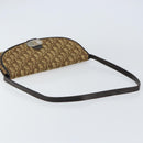 Christian Dior Trotter Canvas Shoulder Bag Beige Gold Auth 155229-7