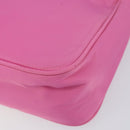 PRADA Hand Bag Nylon Pink Silver Auth 155230V-10