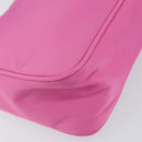 PRADA Hand Bag Nylon Pink Silver Auth 155230V-11
