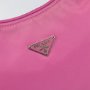 PRADA Hand Bag Nylon Pink Silver Auth 155230V-14