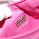 PRADA Hand Bag Nylon Pink Silver Auth 155230V-16