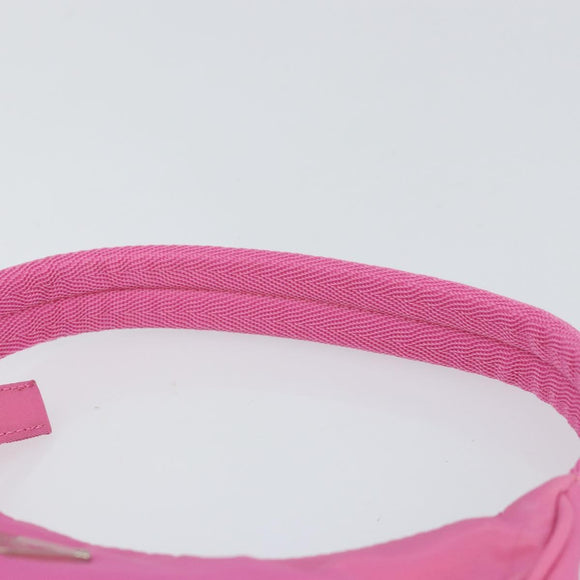 PRADA Hand Bag Nylon Pink Silver Auth 155230V