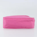 PRADA Hand Bag Nylon Pink Silver Auth 155230V-9