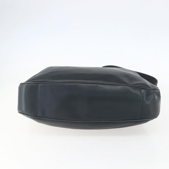 GUCCI Bamboo Hand Bag Leather 2way Black Gold 001 1014 1577 Auth 155231