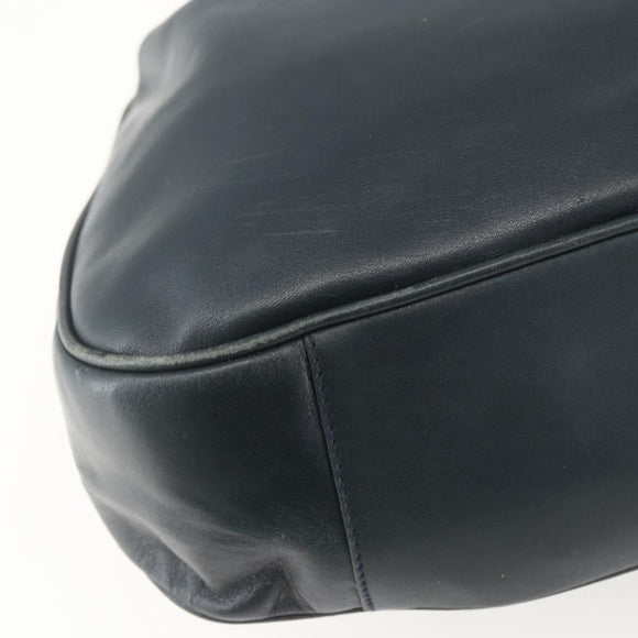 GUCCI Bamboo Hand Bag Leather 2way Black Gold 001 1014 1577 Auth 155231