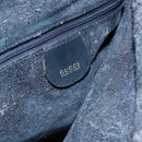 GUCCI Bamboo Hand Bag Leather 2way Black Gold 001 1014 1577 Auth 155231-19