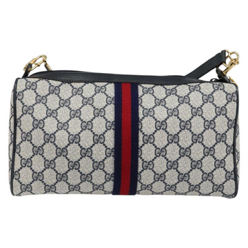 GUCCI GG Supreme Sherry Line Shoulder Bag PVC Red Navy 41 004 4464 Auth 155232 - 0