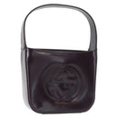 GUCCI Shoulder Bag Enamel Black 007 2023 0249 Auth 155233-1