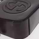 GUCCI Shoulder Bag Enamel Black 007 2023 0249 Auth 155233-10