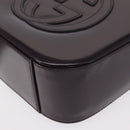 GUCCI Shoulder Bag Enamel Black 007 2023 0249 Auth 155233-11