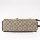 GUCCI GG Supreme Tote Bag PVC Leather 2way Beige Silver 429019 Auth 155234-5