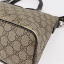 GUCCI GG Supreme Tote Bag PVC Leather 2way Beige Silver 429019 Auth 155234-16