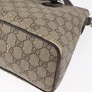 GUCCI GG Supreme Tote Bag PVC Leather 2way Beige Silver 429019 Auth 155234-18