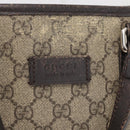 GUCCI GG Supreme Tote Bag PVC Leather 2way Beige Silver 429019 Auth 155234-19