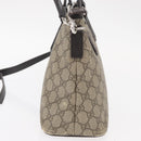 GUCCI GG Supreme Tote Bag PVC Leather 2way Beige Silver 429019 Auth 155234-3
