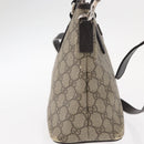 GUCCI GG Supreme Tote Bag PVC Leather 2way Beige Silver 429019 Auth 155234-4