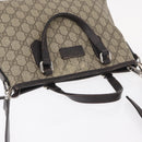 GUCCI GG Supreme Tote Bag PVC Leather 2way Beige Silver 429019 Auth 155234-6