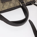 GUCCI GG Supreme Tote Bag PVC Leather 2way Beige Silver 429019 Auth 155234-7