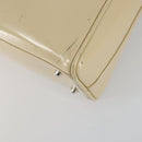 GUCCI Hand Bag Patent leather 2way Beige Silver 000 1274 0505 Auth 155235-17