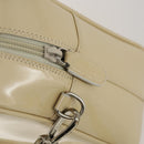 GUCCI Hand Bag Patent leather 2way Beige Silver 000 1274 0505 Auth 155235-19