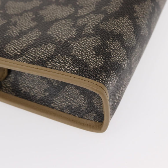 SAINT LAURENT Clutch Bag PVC Leather Beige Auth 155237