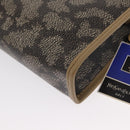 SAINT LAURENT Clutch Bag PVC Leather Beige Auth 155237-11