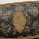 SAINT LAURENT Clutch Bag PVC Leather Beige Auth 155237-13