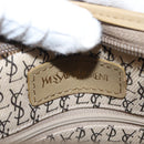 SAINT LAURENT Clutch Bag PVC Leather Beige Auth 155237-14