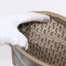 SAINT LAURENT Clutch Bag PVC Leather Beige Auth 155237-18