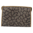 SAINT LAURENT Clutch Bag PVC Leather Beige Auth 155237-3