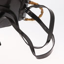 GUCCI Bamboo Mini Backpack Nylon Black Silver 003 1705 0030 Auth 155239-9