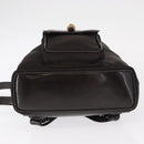 GUCCI Bamboo Mini Backpack Nylon Black Silver 003 1705 0030 Auth 155239-5