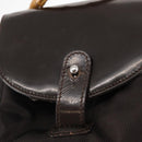 GUCCI Bamboo Mini Backpack Nylon Black Silver 003 1705 0030 Auth 155239-21