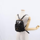 GUCCI Bamboo Mini Backpack Nylon Black Silver 003 1705 0030 Auth 155239-28