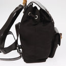 GUCCI Bamboo Mini Backpack Nylon Black Silver 003 1705 0030 Auth 155239-4