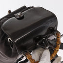 GUCCI Bamboo Mini Backpack Nylon Black Silver 003 1705 0030 Auth 155239-6