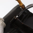 GUCCI Bamboo Mini Backpack Nylon Black Silver 003 1705 0030 Auth 155239-8