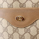 GUCCI GG Supreme Web Sherry Line Bag PVC Beige Red Green 02 003 53 Auth 155240-17