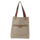 GUCCI GG Supreme Web Sherry Line Bag PVC Beige Red Green 02 003 53 Auth 155240-13