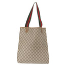 GUCCI GG Supreme Web Sherry Line Bag PVC Beige Red Green 02 003 53 Auth 155240-2