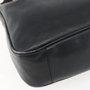 GUCCI Bamboo Hand Bag Leather 2way Black Gold Auth 155242-18