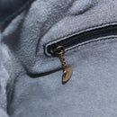 GUCCI Bamboo Hand Bag Leather 2way Black Gold Auth 155242-20