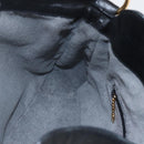 GUCCI Bamboo Hand Bag Leather 2way Black Gold Auth 155242-21