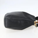 GUCCI Bamboo Hand Bag Leather 2way Black Gold Auth 155242-4