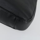 GUCCI Bamboo Hand Bag Leather 2way Black Gold 001 1577 Auth 155243-12