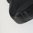 GUCCI Bamboo Hand Bag Leather 2way Black Gold 001 1577 Auth 155243-13