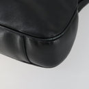 GUCCI Bamboo Hand Bag Leather 2way Black Gold 001 1577 Auth 155243-14