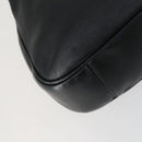 GUCCI Bamboo Hand Bag Leather 2way Black Gold 001 1577 Auth 155243-15