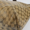 GUCCI GG Crystal Tote Bag Coated Canvas Brown 257298 Auth 155244-15