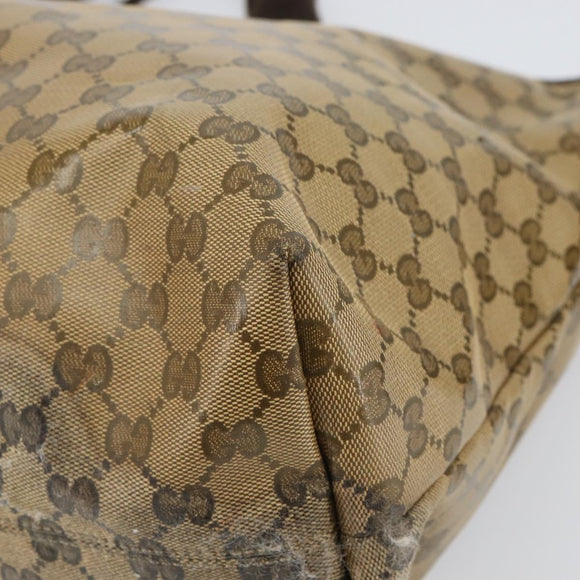 GUCCI GG Crystal Tote Bag Coated Canvas Brown 257298 Auth 155244